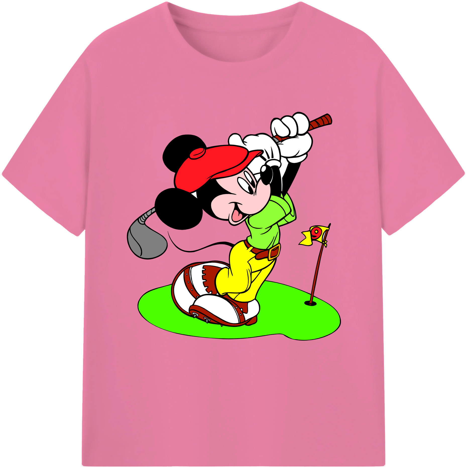 （画像用） ミッキーマウス Mickey Mouse 綿100％半袖Tシャツ（フロントプリント）